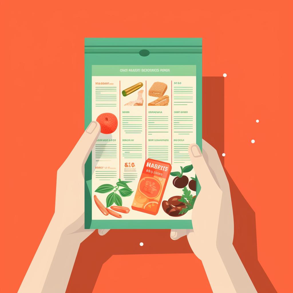 A hand pointing at the allergen information on a food package